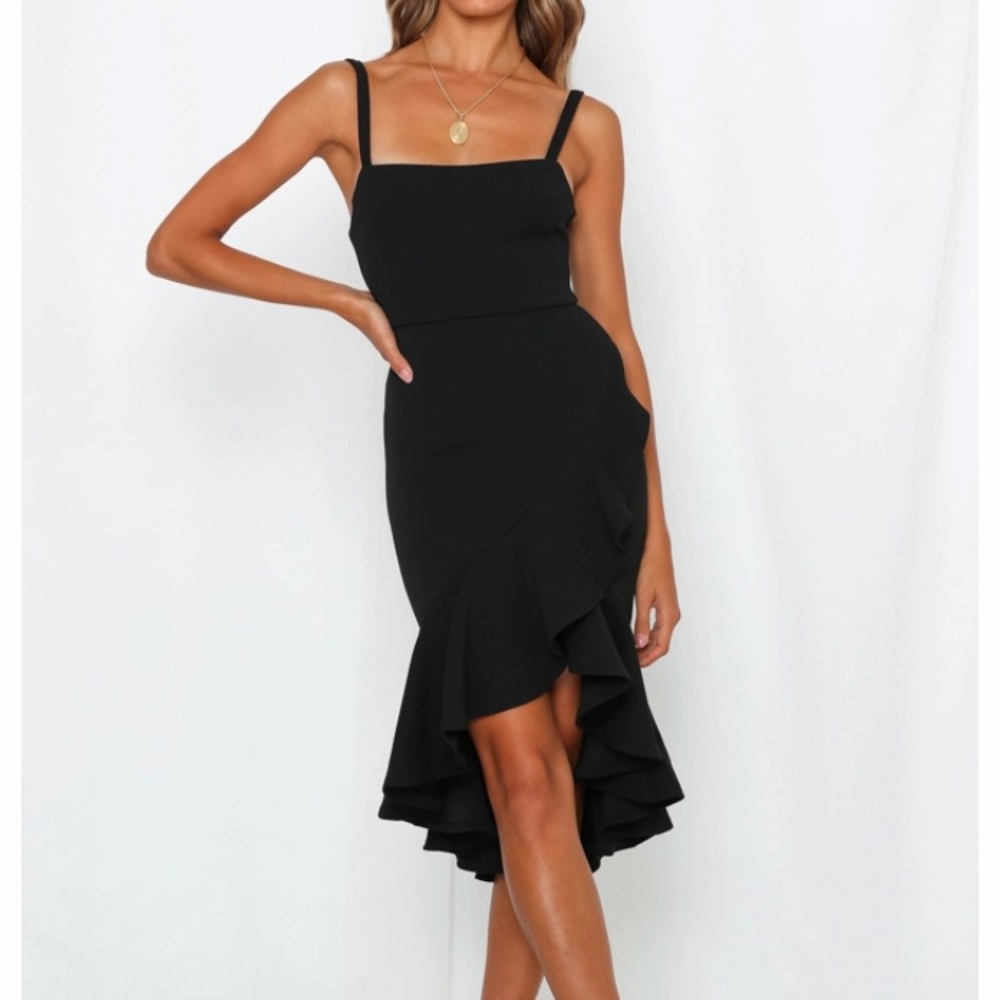 Hard to be Cool Black Midi Dress